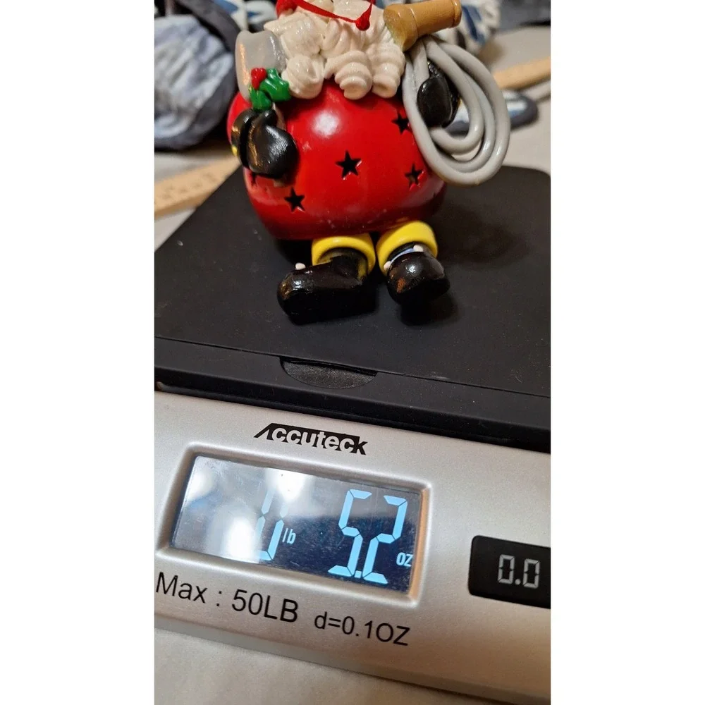 Firefighter Christmas Ornament‎ Roly Poly Fireman Santa with Dangly Legs 6